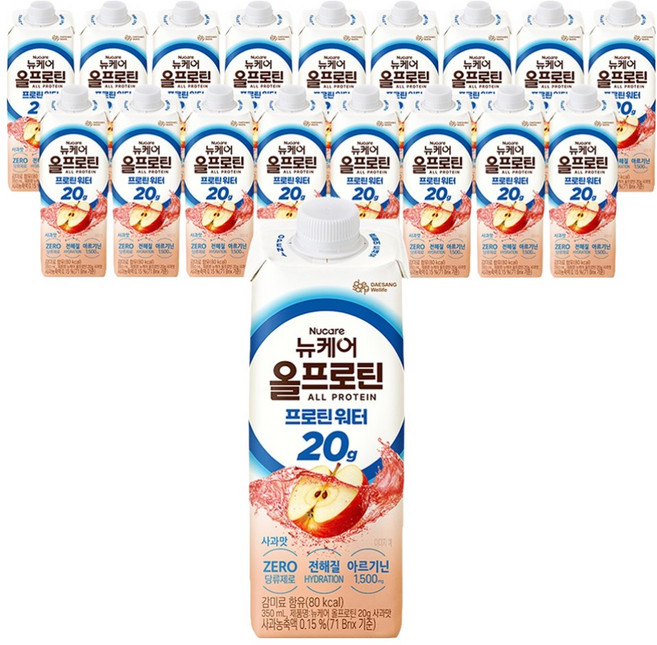 뉴케어 올프로틴 사과맛 프로틴 워터, 350ml, 18개