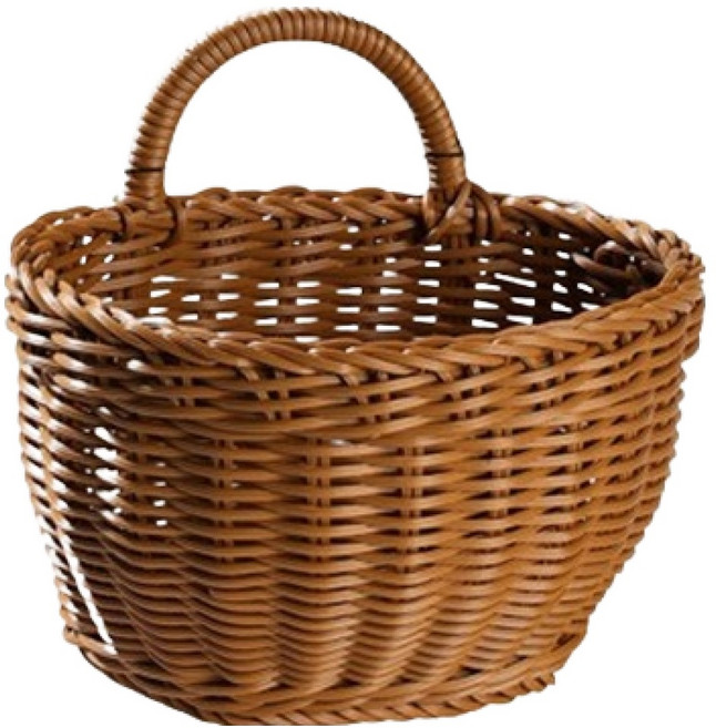 마켓피오 홈 다용도 벽걸이 모조 라탄 바구니, 타입3, 1개