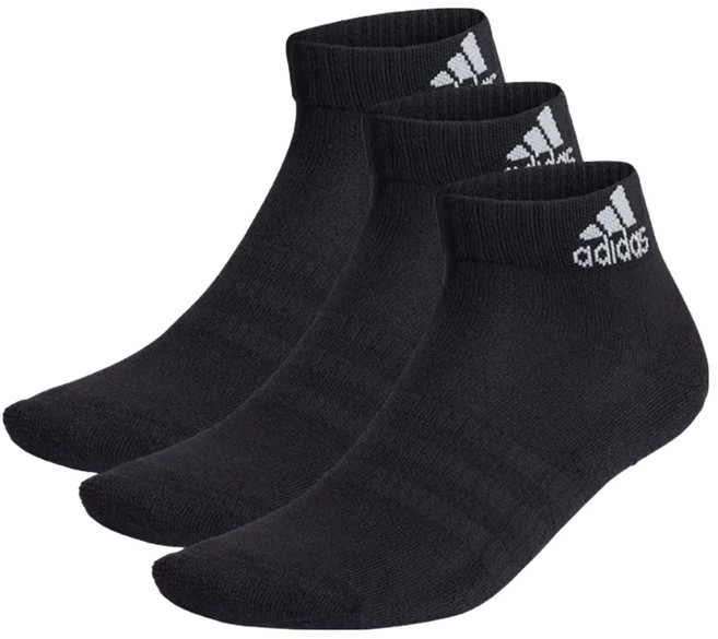 adidas 愛迪達 氣墊踝襪 GC7310 3入, 黑色, 3個