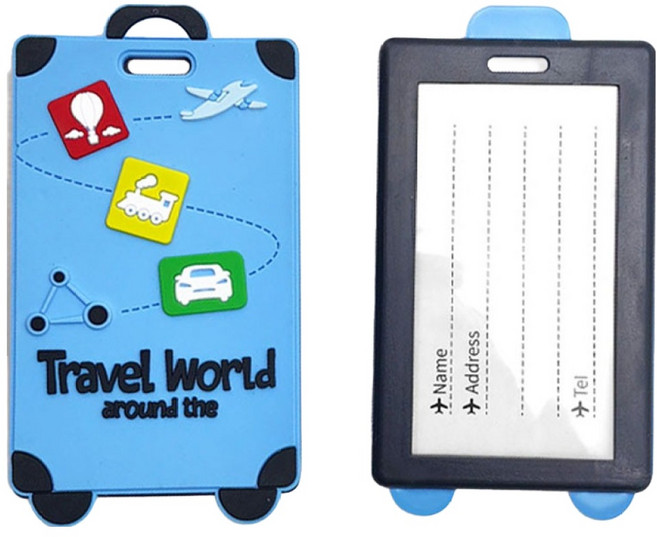 라이프팝 실리콘 분실방지 캐리어 네임텍 2p