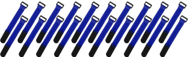 대한 찍찍이 전선정리 벨크로 케이블 타이 블루 15cm, 20개