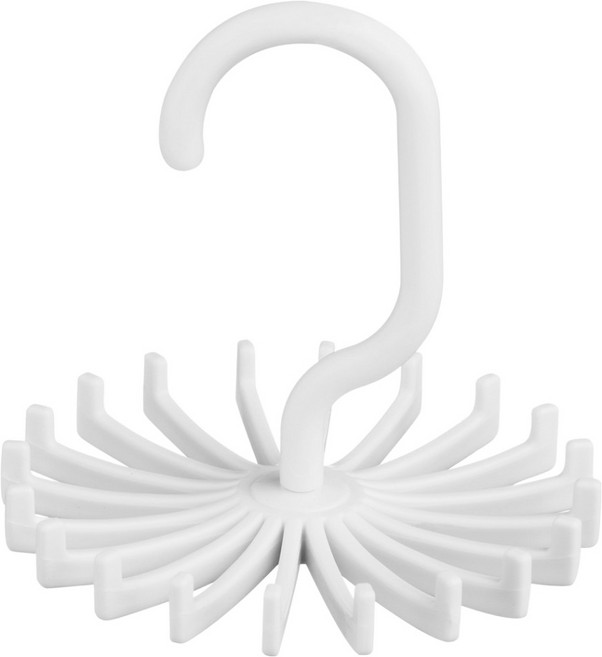 PREMIER HOUSEWARES 領帶收納架 20掛勾, 白色, 1個