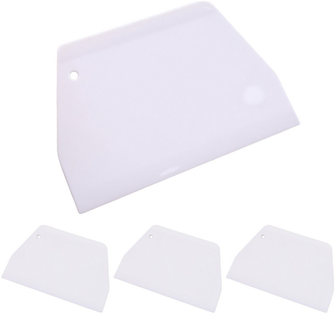 직사각 손잡이가 도톰한 스타일 PP 스크래퍼 대형 195 x 125 mm, 4개