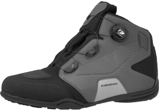 코미네 라이딩 부츠 BK-096, GREY + BLACK
