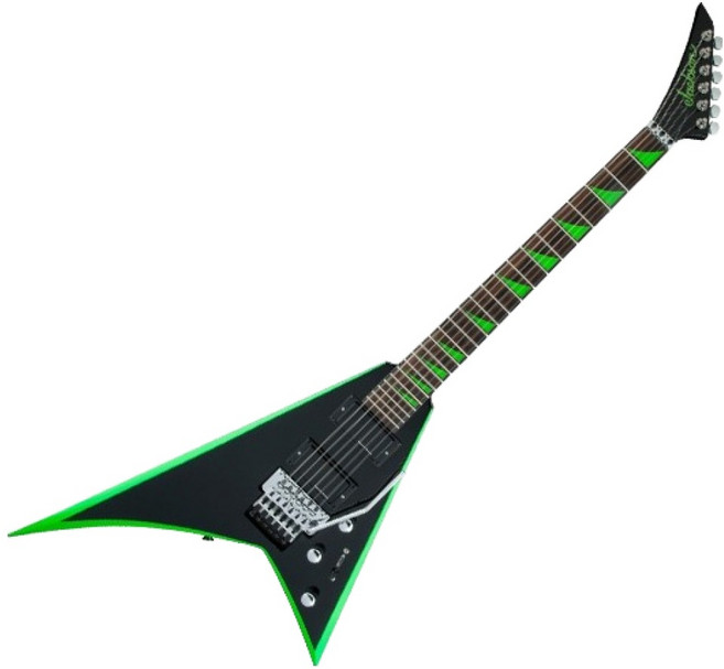 Jackson X Series Rhoads RRX24 + 10종 세트, Black with Neon Green Bevels, 1세트, 2913636529