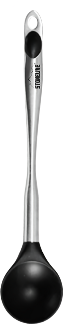 STONELINE 不鏽鋼柄尼龍杓, 1個, 銀色 + 黑色