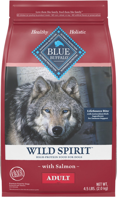 블루버팔로 어덜트 강아지 와일드 스피릿 건식사료, 연어, 2kg, 1개