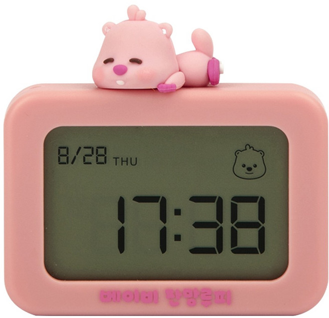 ROYCHE Baby Zanmang Loopy 公仔迷你桌鐘鑰匙圈 ICNS-DCL-D-BLP, 粉紅色