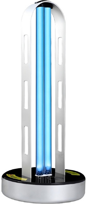 Smart bearing 智慧魔力 至尊款 120w感應遙控款 UV-C紫外線 H燈管臭氧消毒殺菌露營燈, 1個, 銀色