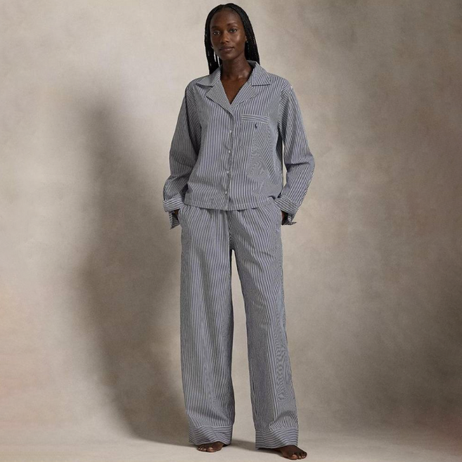 폴로랄프로렌 여성용 스트라이프 파자마 상하의 세트 4P8004