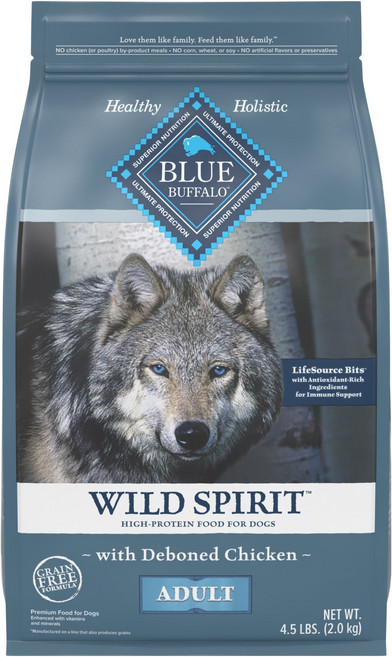 블루버팔로 어덜트 강아지 와일드 스피릿 건식사료, 닭, 2kg, 1개