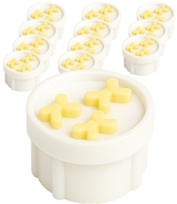 주식회사아텍스 리본 실리콘 콘센트 안전커버, 옐로우, 12개