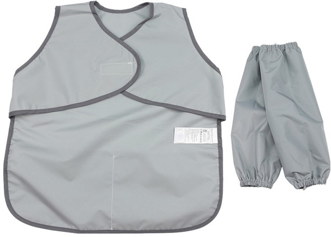 베베슈에뜨 아동용 딥파스텔 방수 민소매 앞치마 + 팔토시 세트