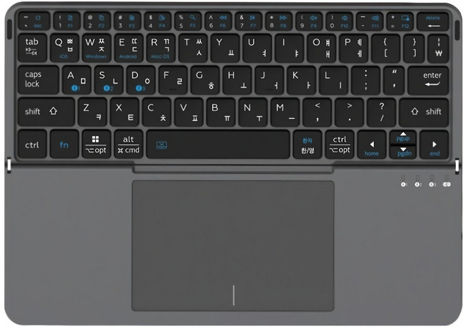 퓨전에프엔씨 터치패드 접이식 휴대용 블루투스 키보드, 블랙, X-Folding XK808B, 제조사축