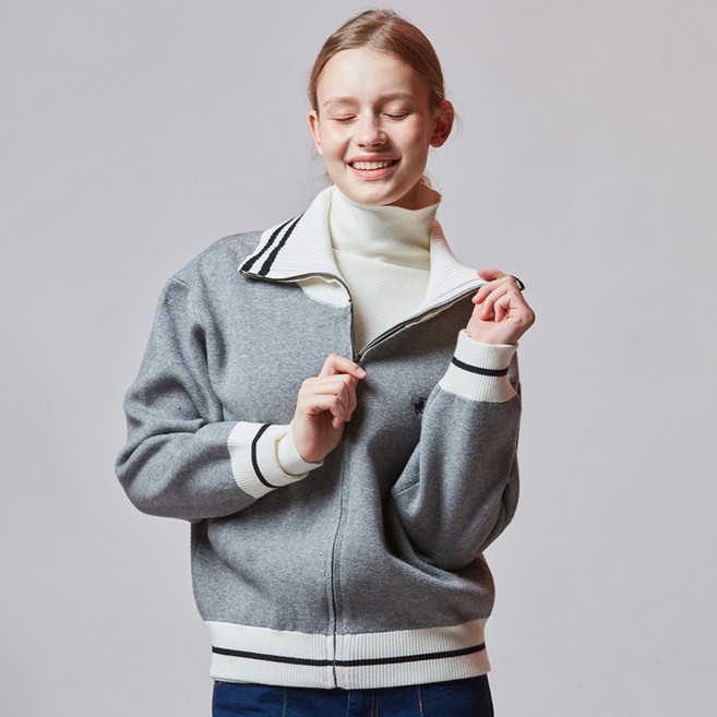 BEVERLY HILLS POLO CLUB 比佛利保羅 女款運動風針織拉鍊飛行夾克