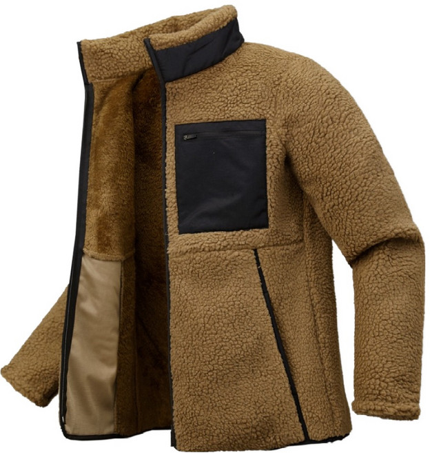 부들양털 뽀글이 배색자켓 MDJK127PP