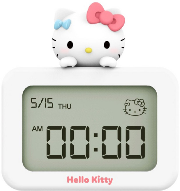 로이체 산리오 캐릭터즈 피규어 미니 키링 탁상시계, 헬로키티