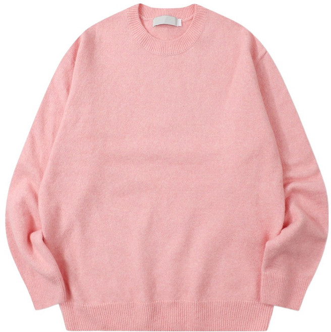 일루소 남성용 소프트 울 브러쉬 라운드 니트