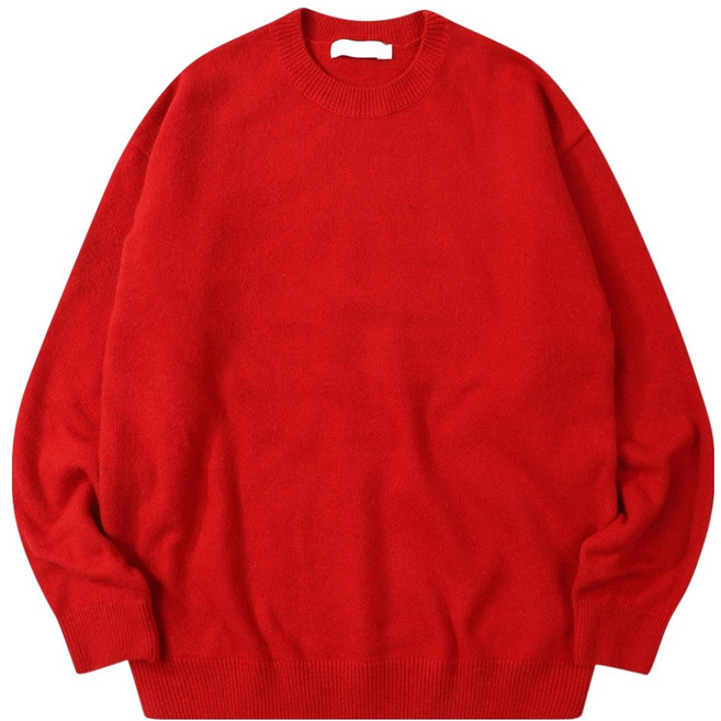 일루소 남성용 소프트 울 브러쉬 라운드 니트