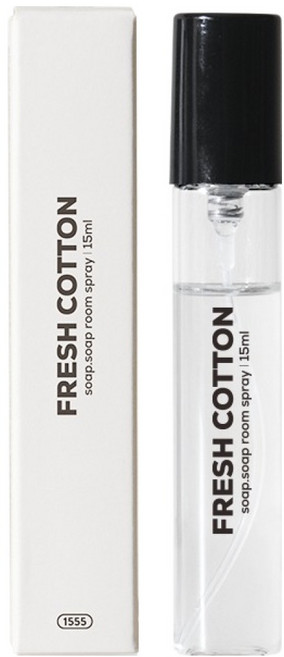 1555 소프소프 룸스프레이 프레쉬코튼 본품, 15ml, 1개