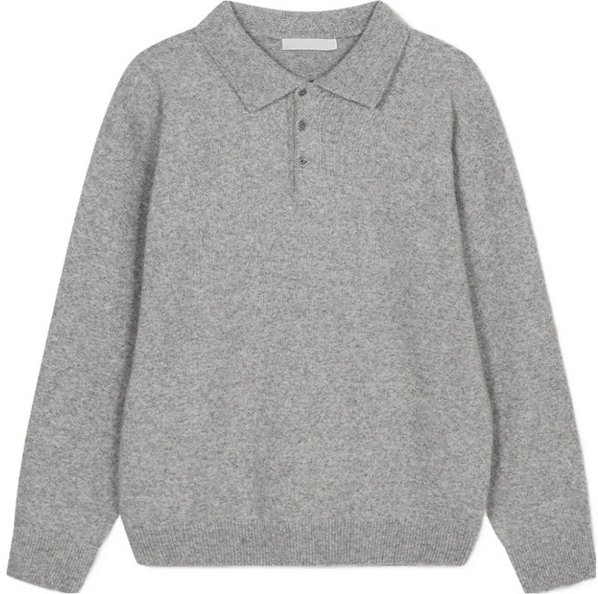 일루소 남성용 소프트 울 브러쉬 카라 니트