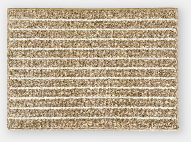 바이빔 터프팅 선염 스트라이프 발매트, 스트라이프 베이지