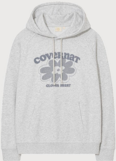 COVERNOT WOMAN Oversize幸運草圖案連帽T恤