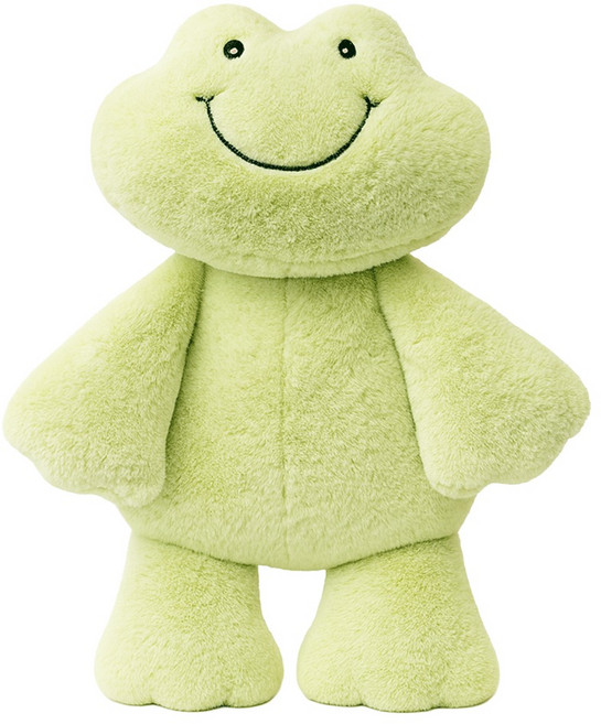 데미무드 긍정개구리 인형 필통 파우치 정리함, 그린, 1개