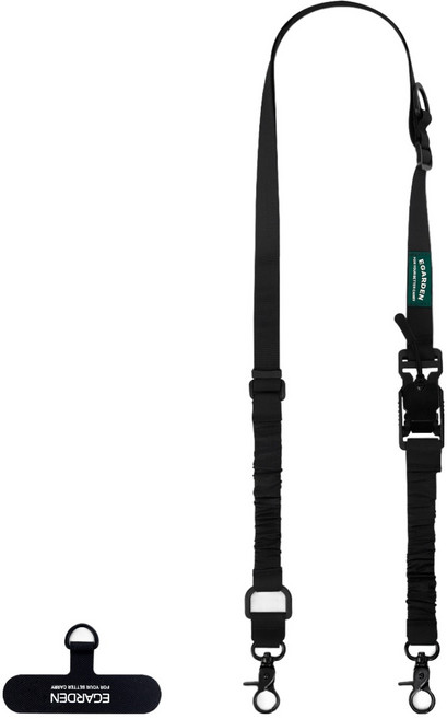 에가든 트래블러 슬링 휴대폰 목걸이 줄 크로스 스트랩, 블랙, 1개