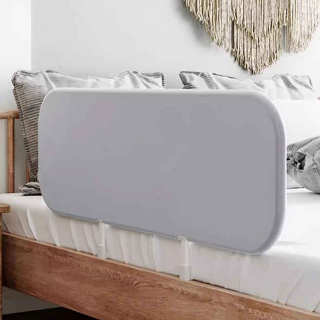 旅行用一體式簡易摺疊防掉落床邊護欄 1.2m, 灰色