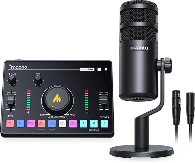 마오노 캐스터 AMC2 NEO 오디오믹서 + PD100 마이크 세트, AMC2 NEO(오디오 믹서), PD100(마이크), 블랙(오디오 믹서), 마이크(혼합색상)