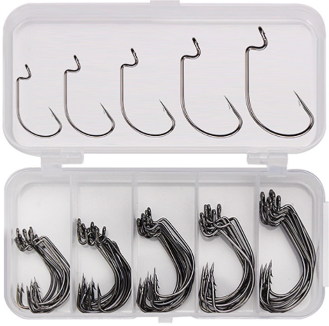 히즈플랜 와이드훅 낚시바늘 5종 x 10p 세트, 1세트