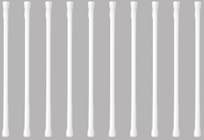 와이그레이스 다용도 커튼 미니 압축봉 10p, 화이트