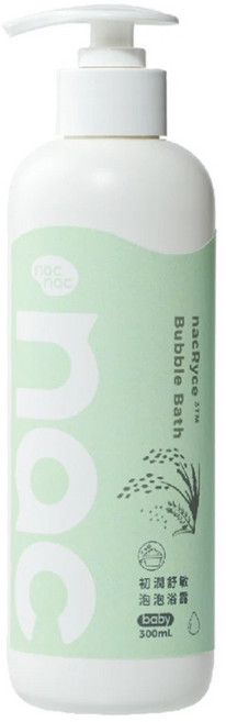 nac nac 初潤舒敏泡泡浴露, 1個, 300ml