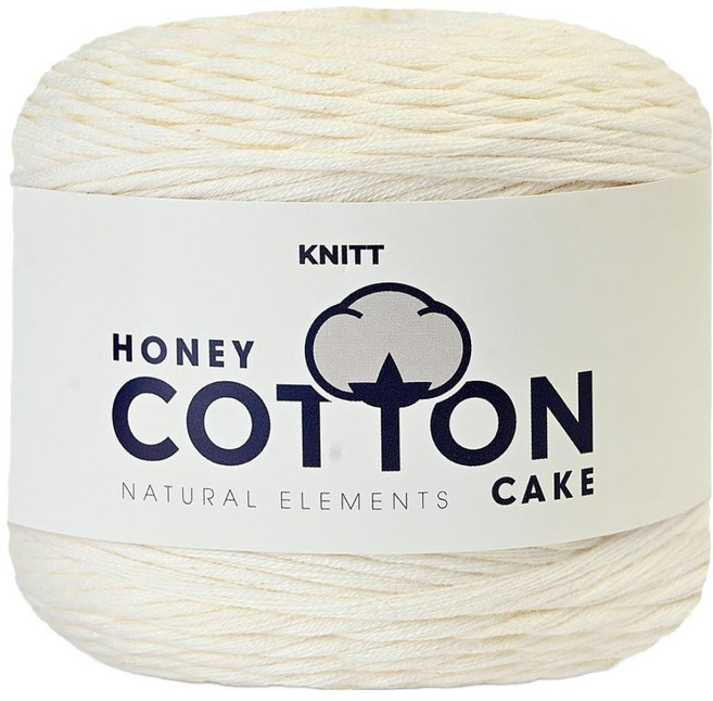 니뜨 허니 코튼 케이크 순면 뜨개실 100g, 14 아이보리, 1개