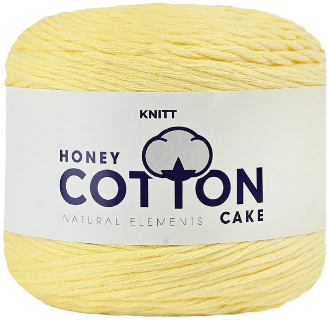 니뜨 허니 코튼 케이크 순면 뜨개실 100g, 16 베이비옐로우, 1개