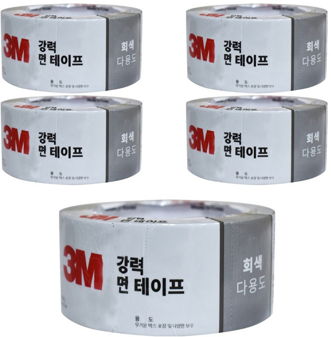 쓰리엠 다용도 강력 면 테이프 회색 46mm x 10m, 5개