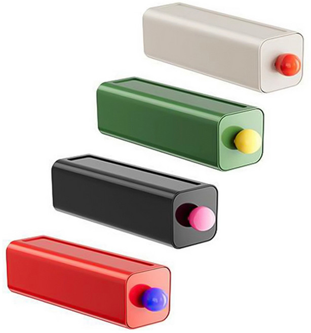 윈프라이스 도파민 컬러 속옷 양말 수납함 4종 세트, 아이보리, 그린, 블랙, 레드, 1세트