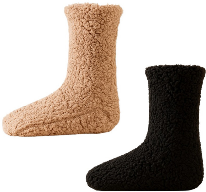 어반플렉스 남성용 빅사이즈 두꺼운 발목 수면양말 2종 세트