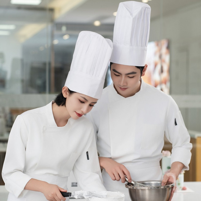 LOVINGLAB 男女通用長袖廚師服 防潑水廚師服