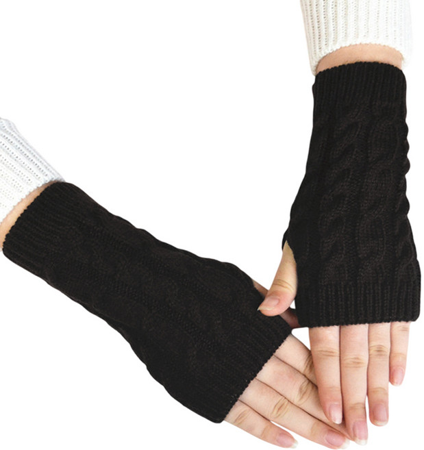 어반플렉스 니트 꽈배기 핸드 워머 2세트