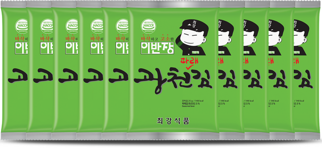 이반장 파래전장 김, 25g, 10개