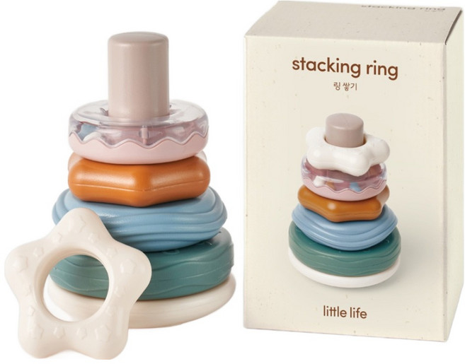 little life 幼兒用環形疊疊樂玩具, 1個, 混合顏色