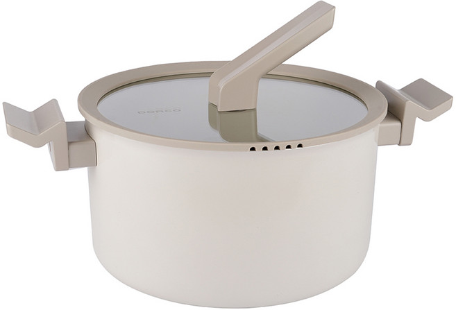도루코 인덕션 IH 마린 양수냄비, 베이지, 1개, 24cm