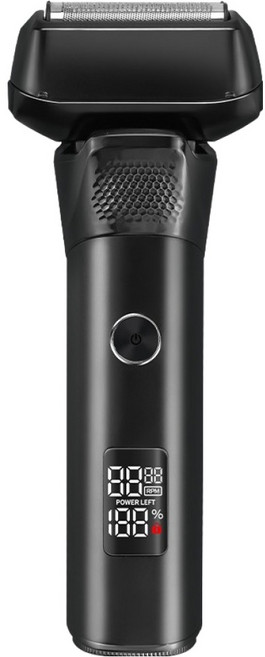 컴스 억센 수염 절삭용 C타입충전 차량 건식 습식 5중날 충전식 전기면도기, SH432, 블랙