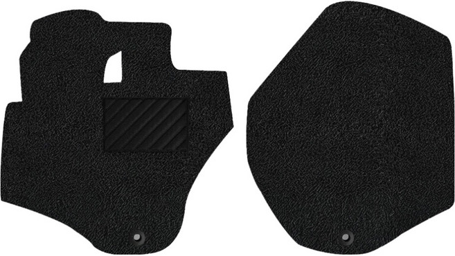 메이튼 화물차 코일 바닥매트 확장형 운전석 + 조수석 세트, 블랙, 봉고3