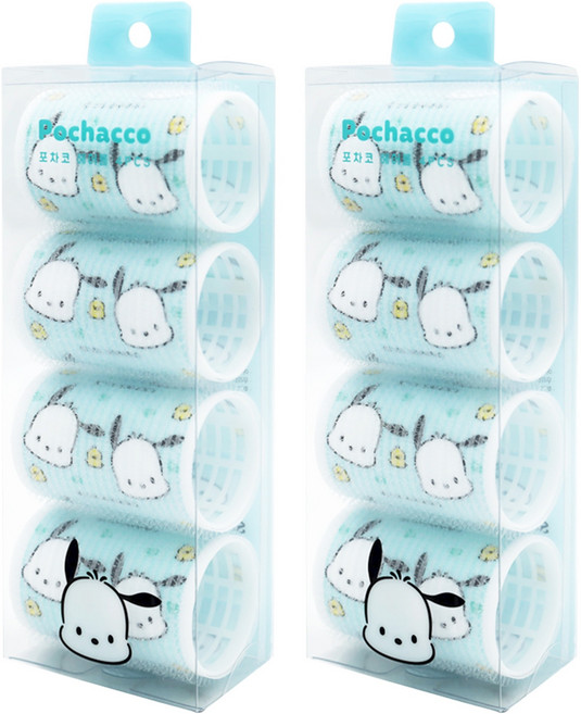 산리오 포차코 헤어롤 4p, 2개, 민트