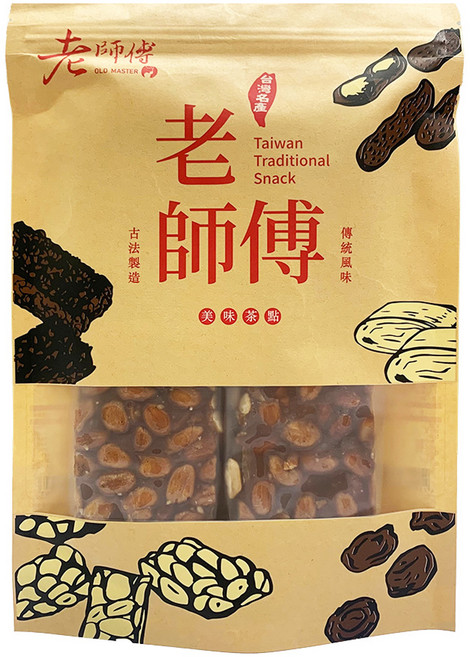 老師傅 手工花生軟糖大塊豪邁款, 1個, 320g