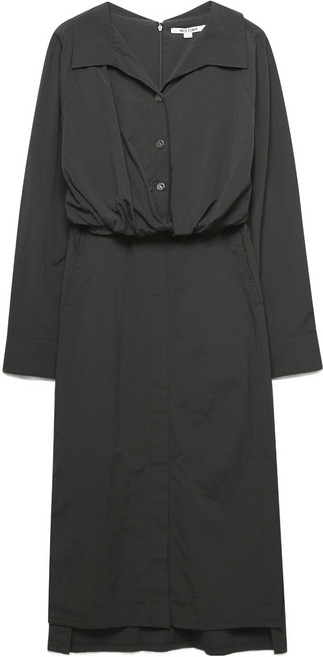 NICE CLAUP 女款二合一襯衫式洋裝 A244PWO903, 深灰色 870009