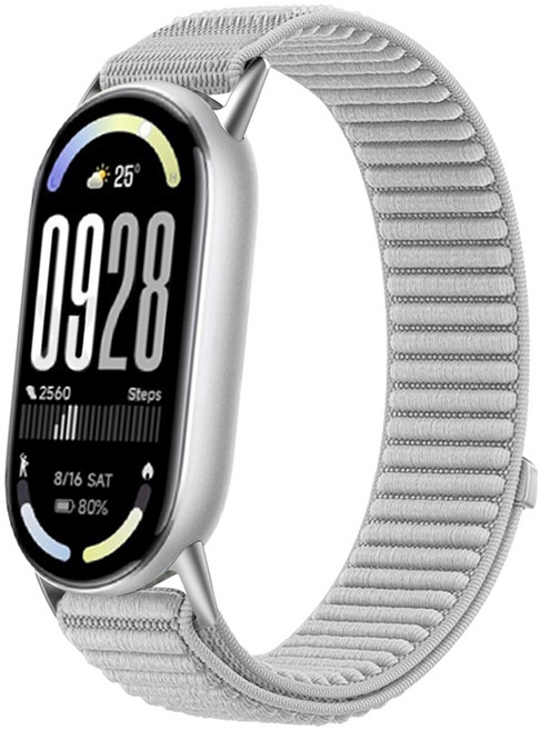 스페이스쉴드 에어 슬로프 밸크로 나일론 패브릭 스트랩, 실버, 1개